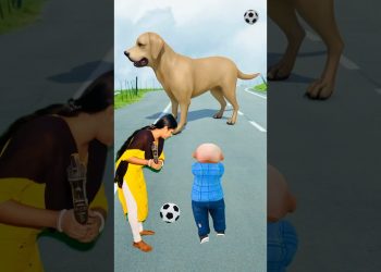 Dog satisfying video and colliding special 3d effects #shorts #youtubeshorts