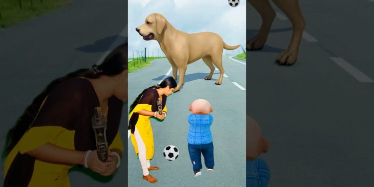 Dog satisfying video and colliding special 3d effects #shorts #youtubeshorts