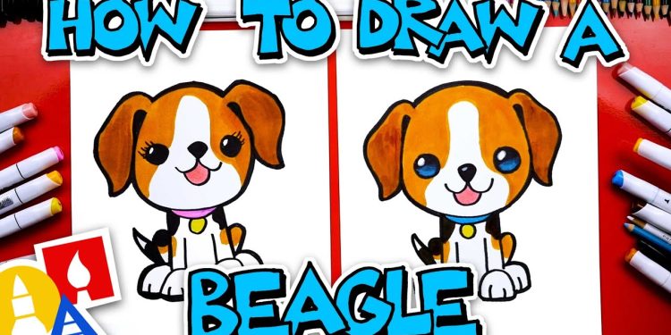 How To Draw A Cute Beagle Dog Cartoon