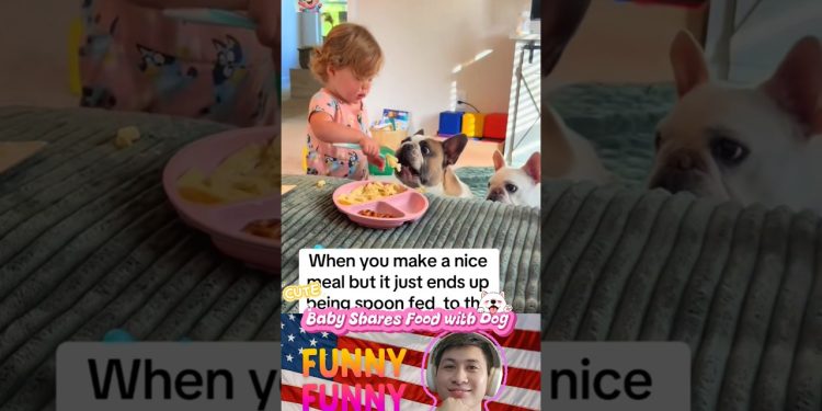Baby shares Food with Dog 👶🐶❤️ |#135| #shorts
