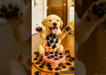 Cute dog ate the Beatles along with the cake 😭 #ai #baby #dog