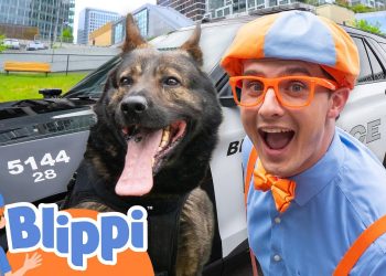 Blippi Meets Police Heroes & Their K9 Dog! 🚓🐶 | Educational Kids Video