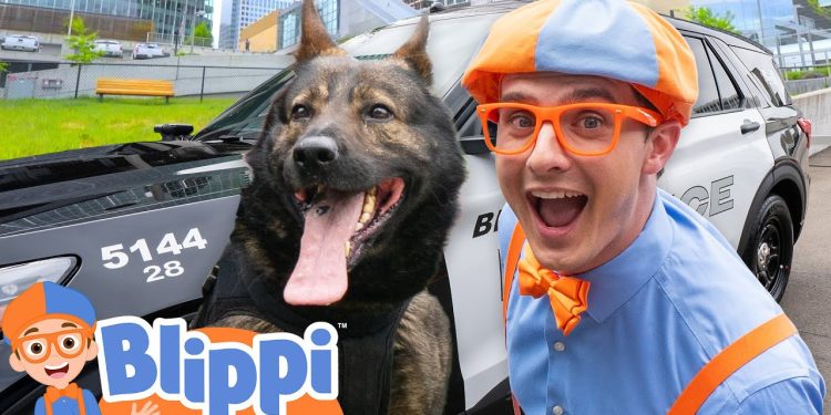 Blippi Meets Police Heroes & Their K9 Dog! 🚓🐶 | Educational Kids Video