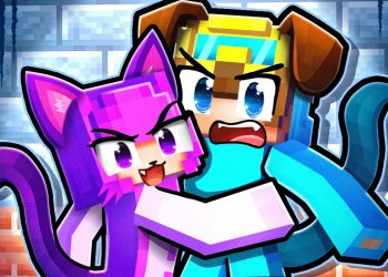 CAT and DOG FORBIDDEN LOVE In Minecraft!