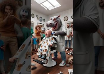 ❤️‍🩹 Hippo the Barber – Evolution of Dog ❤️‍🩹 Cute Dog ✅ #dog #doglife #puppy #dogshorts
