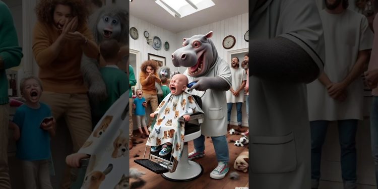 ❤️‍🩹 Hippo the Barber – Evolution of Dog ❤️‍🩹 Cute Dog ✅ #dog #doglife #puppy #dogshorts