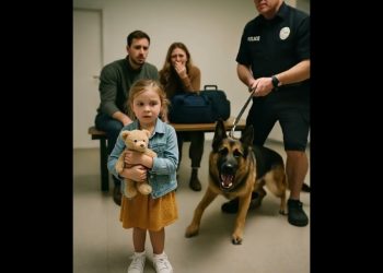 😱 Service Dog Alerts Police — What He Sensed About the Girl Shocked Everyone! #loyaldog #dog