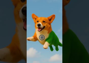 CHHOTU KA DOG HAWA ME UDD RAHA HAI 😍 INDIA YA PAKISTAN 🎉 #shorts #dog