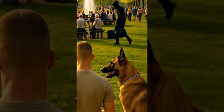 K9 dog saves people in the park  #dog #saves