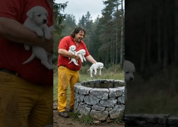 ⭐ Heroic Dog Retriever Saves Three Puppies from a Deep Well #animals #animalrescue #puppy #dog