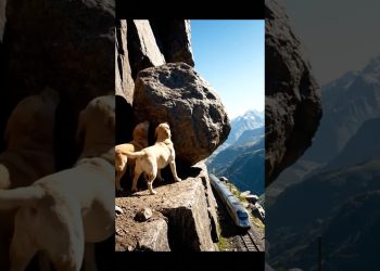 Labrador Retriever Mom Save a Train #dog #animals #labrador #goldenretriever #rescue