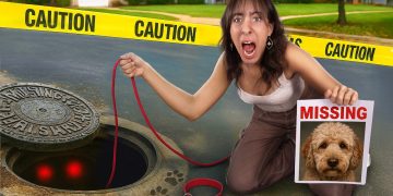 My dog fell down the sewer! My dog fell down the sewer!