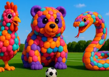 The mascot vibrato assistant dog placed on the football field is popular, co-produced, and creative