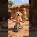 Cute dog gets his child a bicycle 😭 #ai #dog #save