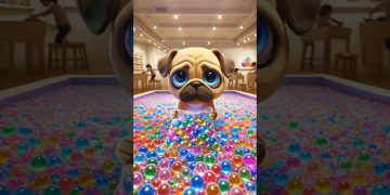 Dog’s EPIC Pool Makeover! Buys Orbeez, Turns Pool into a GIANT Ball Pit! 🤯💦#shorts #cute #dog