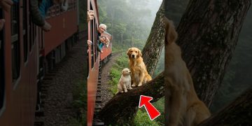 Golden Retriever Mom and Puppy Save a Train #dog #goldenretriever #rescue #animals Golden Retriever Mom and Puppy Save a Train #dog #goldenretriever #rescue #animals