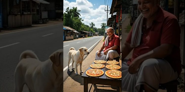 The dog took pizza to the hungry grandmother 😭 #ai #dog #save