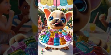 Cute Dog’s Summer Surprise! A Backyard Snack Party for His Best Friends! 🐶❤️