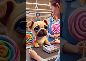 Dog’s Little Heroic Act: Biggest Lollipop for the Brightest Smile! 😢➡️😊 #shorts #cute #dog