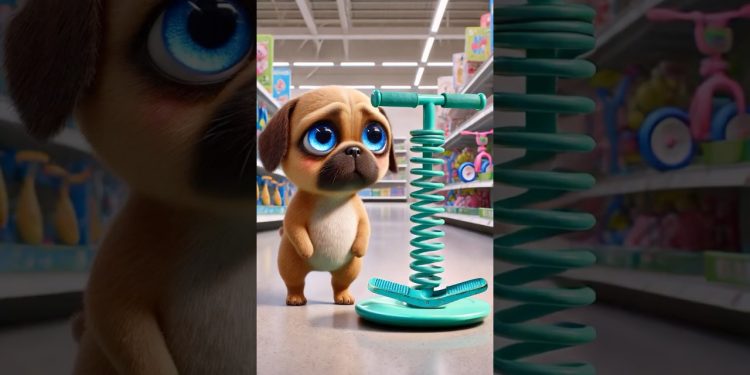 Heartwarming Cute Dog! From Shy to Making New Friends, The Magic of Pogo Stick Friendship! ❤️🐶