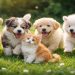 🐶✨Playful Little Puppies Running on the Lawn | Cute Dog Video & Puppy Sounds