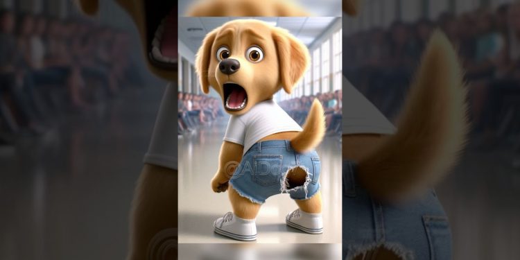 The awkward moment that cute puppy will never forget 😨 #ai #dog #aidog #cute #puppy #cartoon  #aiart