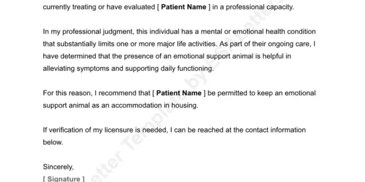 ESA Letter Guide for Clinicians
